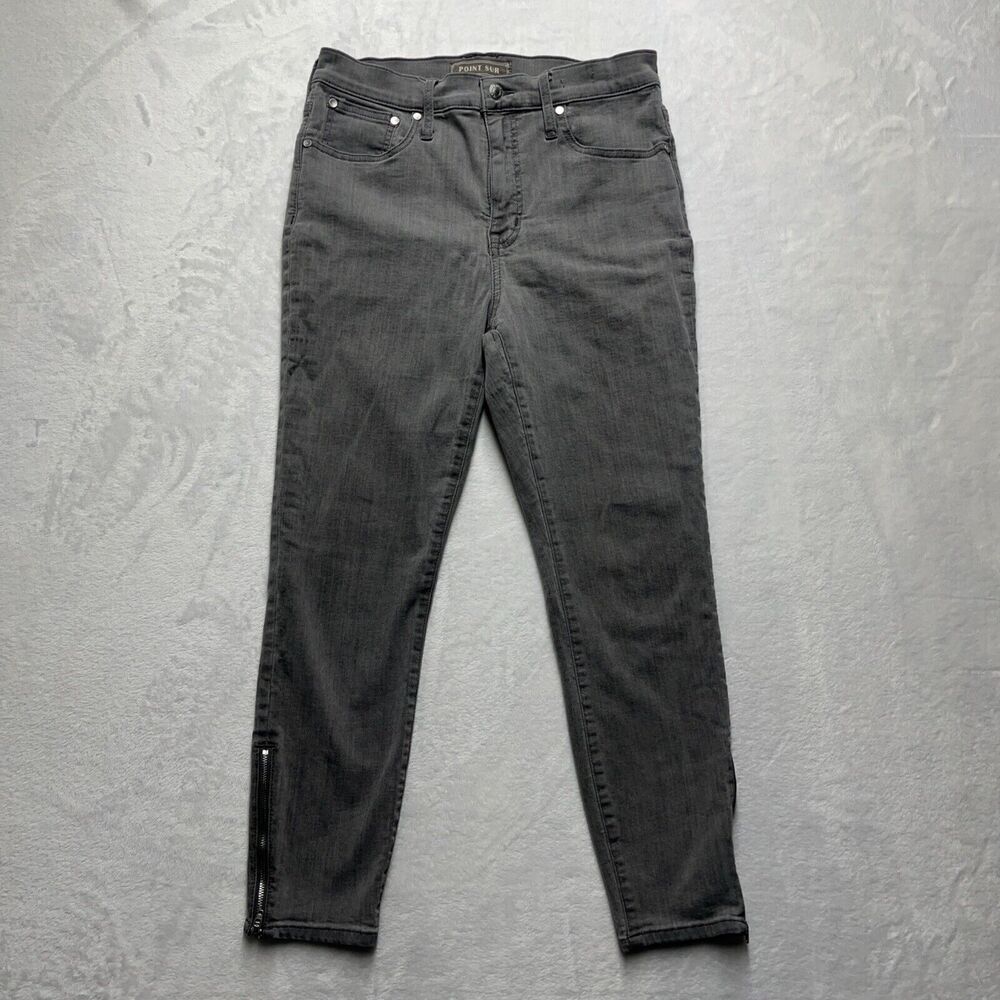 J Crew POINT SUR Hightower Skinny Jeans Sz 29 Grey Ankle‎ Zipper
